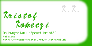 kristof kopeczi business card
